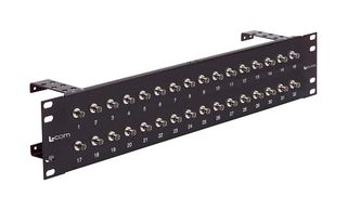 L-COM PR35ST32CMB-SM Patch Panel, w/ Cable Minder, ST Coupler, 32 Ports, 2U