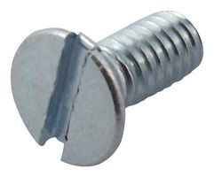 TR FASTENINGS M2.510 KSSTMCZ100- Machine Screw, M2.5, 10 mm, Steel, Bright Zinc, Flat / Countersunk Head Slotted