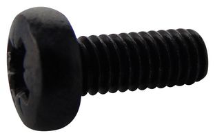 TR FASTENINGS M410 PRSTMCB100- Machine Screw, M4, 10 mm, Steel, Chemically Blackened, Pan Head Pozidriv