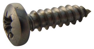 TR FASTENINGS N60.500 PRA2ABS100- Tornillo, No.6, 12.7 mm, Stainless Steel A2, Pozidriv Cabeza Alomada