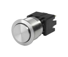 SCHURTER 1241.6831.1110000 Vandal Resistant Switch, MSM LA Series, 22 mm, SPST, Latching, Round Flat