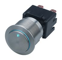 SCHURTER 1241.6833.1124000 Vandal Resistant Switch, DPST, Natural, MSM LA Series, Off-On, Blue, Quick Connect