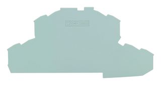 WAGO 2002-2491 Accessory, Gray, Wago TOPJOB S 2002 Series Rail Mount Terminal Blocks, End and Intermediate Plate
