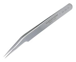 LINDSTROM TL 5A-SA SL Tweezers, Precision, ESD Safe, Anti-Magnetic, Bent, Pointed, 4.53", Stainless Steel