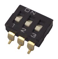 E-SWITCH KAE03LGGT DIP / SIP Switch, 3 Circuits, Slide, Surface Mount, SPST-NO, 24 V, 25 mA
