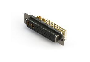 EDAC 630-43W2240-4NA Combination Layout D Sub Connector, 630C Series, DD-43W2, Receptacle, 43 Contacts