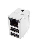 PULSE ELECTRONICS JW0-0006NL Modular Connector, RJ45 Jack with USB, 3 x 1 (Stacked), 8 Contacts, Through Hole Mount