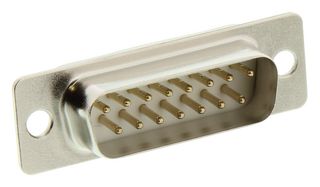 AIM CAMBRIDGE - CINCH CONNECTIVITY 40-9715M D Sub Connector, DB15, 15 Contacts, Plug, Solder Cup, DA, 97 Series, Steel Body