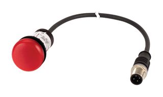 EATON CUTLER HAMMER C22-L-R-24-P1 Lamp, Red, Eaton 22.5mm RMQ Compact C22 Series Pushbutton Switches, RMQ Compact C22 Series