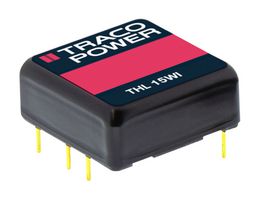 TRACO POWER THL 15-4812WI Isolated Through Hole DC/DC Converter, ITE, DIP, 4:1, 15 W, 1 Output, 12 V