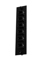 L-COM FSP-MTPA6-BLK-MMBR Patch Panel, Type A, MM, MTP Coupler, 6 Ports