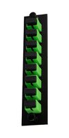 L-COM FSP-SCA8-GRN-SMCR Patch Panel, Simplex, SM, SC/APC Coupler, 8 Ports