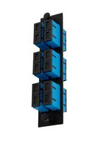 L-COM FSP-SCD6-BLU-SMCR Patch Panel, Duplex, SM, SC Coupler, 6 Ports