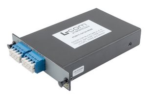 L-COM PDW1C-04124-NN46 Multiplexer/Demultiplexer, 4 Channel, 1527.22-1564.68 nm, 300 mW, 2.5 dB, 156 mm x 101 mm x 28.3 mm