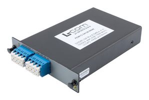 L-COM PDW1C-04128-NN46 Multiplexer/Demultiplexer, 4 Channel, 1527.22-1564.68 nm, 300 mW, 2.5 dB, 156 mm x 101 mm x 28.3 mm