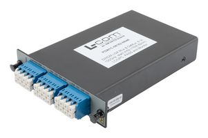 L-COM PDW1C-08152-NN46 Multiplexer/Demultiplexer, 8 Channel, 1527.22-1564.68 nm, 300 mW, 3 dB, 156 mm x 101 mm x 28.3 mm
