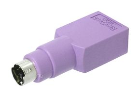 STARTECH GC46FMKEY Adapter, USB 2.0 Type-A Female Keyboard to 6-Din PS/2 Male, Purple