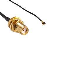 PULSE ELECTRONICS W9017BD0200 RF / Coaxial Cable Assembly, 7.9 ", 200 mm, 0.81mm Mini, SMA Bulkhead Jack, MHF4 Right Angle Plug