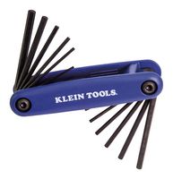KLEIN TOOLS 70573 Hex Key Set, Grip It Series, SAE 5/64” - 5/32”, Metric 1.5 mm - 5 mm, 12 Piece