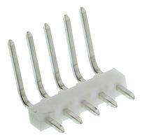 MOLEX 22-05-2051 Pin Header, Board-to-Board, Wire-to-Board, 2.54 mm, 1 Rows, 5 Contacts, Through Hole Right Angle