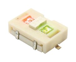 E-SWITCH TL3200AF160GRQ Tactile Switch, SPST-NO-DM, 2.3VDC LED, Green, Red, TL3200 Series, Top Actuated, Surface Mount