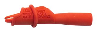MUELLER ELECTRIC BU-126-0 Alligator Clip, Fully Insulated, 1000V Cat III, 600V Cat IV, 8.9 mm, 10 A, Black