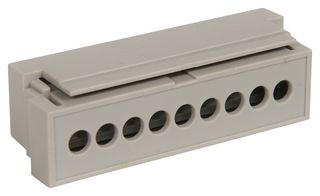 BUD INDUSTRIES DMB-4771-TGH Terminal Guard, DMB Series DIN Rail Enclosures, Pre Drilled, 9 Terminals