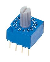 NIDEC COMPONENTS S-1110A Rotary Coded Switch, S-1000A Series, Through Hole, 16 Position, 5 VDC, Hexadecimal, 100 mA