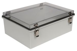 BUD INDUSTRIES PTH-22430-C Plastic Enclosure, Hinged Cover, Multipurpose, Polycarbonate, Glass Fibre Reinforced, 150.1 mm