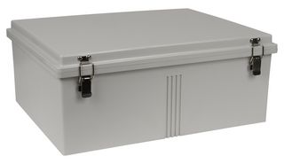 BUD INDUSTRIES PTH-22438 Plastic Enclosure, Hinged Cover, Multipurpose, Polycarbonate, Glass Fibre Reinforced, 202.9 mm