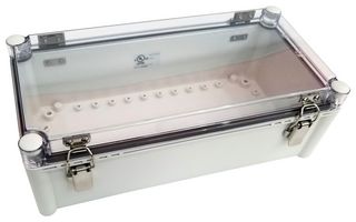 BUD INDUSTRIES PTH-22450-C Plastic Enclosure, Hinged Cover, Multipurpose, Polycarbonate, Glass Fibre Reinforced, 180.1 mm