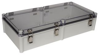 BUD INDUSTRIES PTH-22458-C Plastic Enclosure, Hinged Cover, Multipurpose, Polycarbonate, Glass Fibre Reinforced, 130 mm