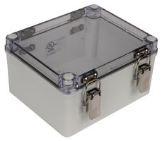 BUD INDUSTRIES PTH-22490-C Plastic Enclosure, Hinged Cover, Multipurpose, Polycarbonate, Glass Fibre Reinforced, 95 mm, 140 mm