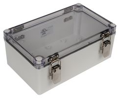 BUD INDUSTRIES PTH-22492-C Plastic Enclosure, Hinged Cover, Multipurpose, Polycarbonate, Glass Fibre Reinforced, 95 mm, 140 mm