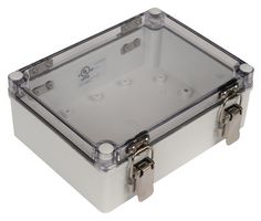 BUD INDUSTRIES PTH-22496-C Plastic Enclosure, Hinged Cover, Multipurpose, Polycarbonate, Glass Fibre Reinforced, 74.9 mm