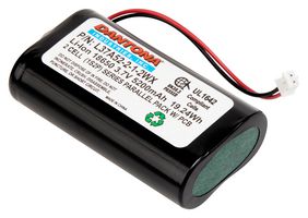 DANTONA INDUSTRIES L37A52-2-1-2WX Rechargeable Battery, 3.7 V, Lithium Ion, 5.2 Ah, 18650, Connector, 1