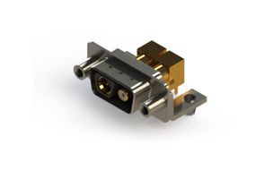 EDAC 629-2WK2640-7T5 Combination Layout D Sub Connector, 629C Series, DE-2WK2, Plug, 2 Contacts, 2 Coax, Solder