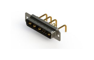 EDAC 629-9W4-250-1T1 Combination Layout D Sub Connector, 629C Series, DB-9W4, Plug, 9 Contacts, 5 Signal, 4 Power