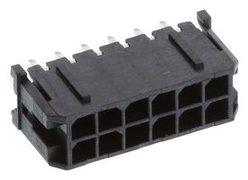 MOLEX 43045-1227 Pin Header, Wire-to-Board, 3 mm, 2 Rows, 12 Contacts, Through Hole Straight