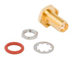 AMPHENOL RF 901-10744 RF / Coaxial Connector, SMA Coaxial, Straight Bulkhead Jack, Solder, 50 ohm