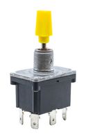E-SWITCH ST4DP5AT1S2 Toggle Switch, (On)-Off, DPDT, Non Illuminated, ST4 Series, Panel Mount, 16 A