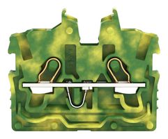 WAGO 2050-0327 DIN Rail Mount Terminal Block, Miniature, 2 Positions, 24 AWG, 16 AWG, 1 mm², Clamp