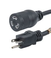 L-COM L520P-N520R-20-1F Mains Power Cord, NEMA L5-20P to NEMA N5-20R, 304.8 mm, 20 A, 125 V, Black