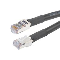 L-COM TRD695OS-BLK-50F Ethernet Cable, Cat6, RJ45 Plug to RJ45 Plug, FUTP (Foiled Unshielded Twisted Pair), Black