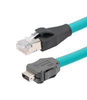 L-COM TRGIX603IN-TEL-2M Ethernet Cable, Cat6a, IX Type A Plug to RJ45 Plug