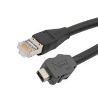 L-COM TRGIX604LZ-BLK-1M Cable Ethernet, Cat6a, IX Tipo B Macho a RJ45 Macho
