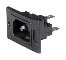 SCHURTER 3-134-903 IEC Power Connector, White, IEC C18 Inlet, 10 A, 250 VAC, Quick Connect, Panel Mount, 6080 Series