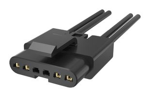 AMPHENOL COMMUNICATIONS SOLUTIONS FLHF4C008A0 Cable Assembly, Mini, Wire to Board Plug to Free End, 4 Positions, 2.5 mm, 1 Row, 1 m, 3.3 ft