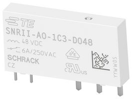 SCHRACK - TE CONNECTIVITY 1558940-7 Power Relay, SPDT, 48 VDC, 6 A, SNRII Series, Through Hole, Non Latching