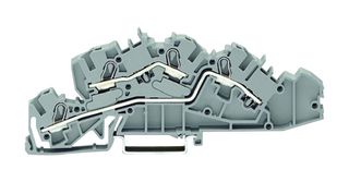 WAGO 2005-7642 DIN Rail Mount Terminal Block, 4 Positions, 20 AWG, 10 AWG, 4 mm², Push In, 32 A